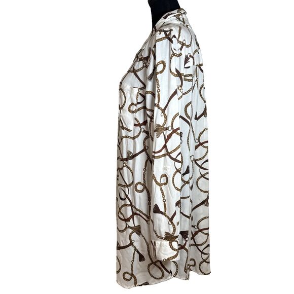 Intro Shirt Dress Women's Size Large NWT Horse Bridle Equesterian Cowgirl Rodeo - Picture 5 of 16